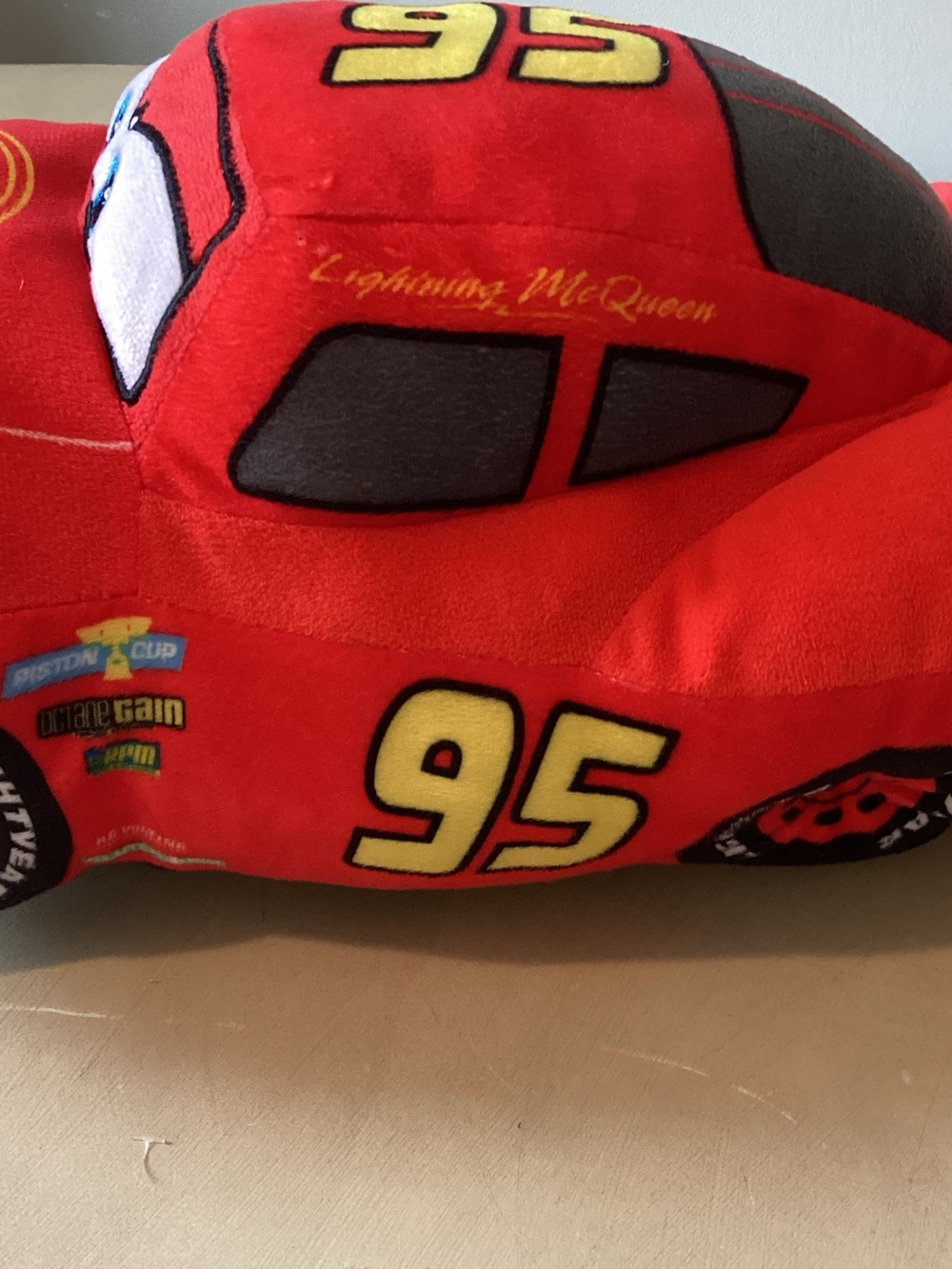 Disney Pixar Cars Red Lightning McQueen Plush Stuffed Toy 18 Inch - Picture 6 of 8